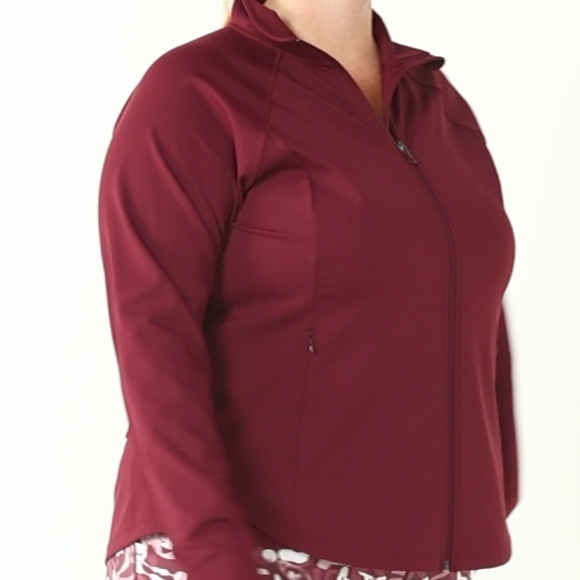 NWT Performance Full Zip Up Jacket w 2 Side Zipper Pockets - Picture 11 of 12